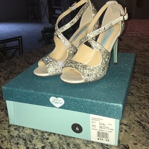 Betsey Johnson Crystal Embellished Wedding Shoes